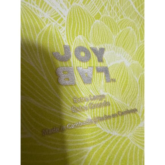 JoyLab Womens Green White Floral High Rise Running Athletic Biker Shorts Size XL - Picture 4 of 4